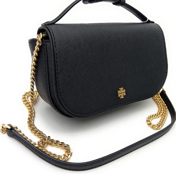 Tory Burch Black Leather Cross Body Bag